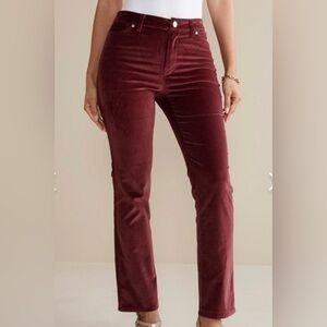 Soft Surroundings Velvet Straight Leg Pants Size 18T